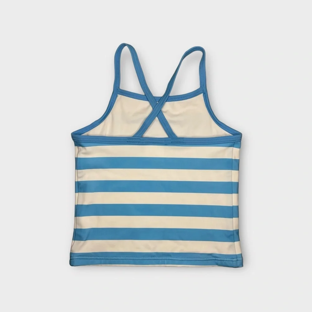 Hanna Andersson Blue & White Stripe Swim Top
